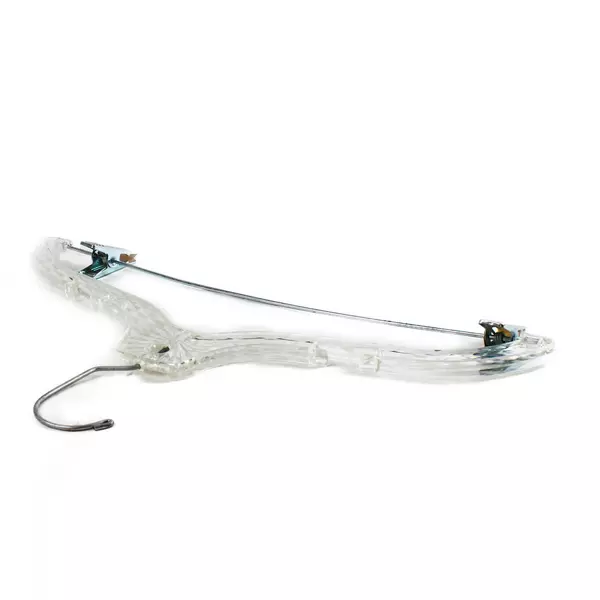 Lot of 10 Unbranded Clear Plastic Clip Pants Skirt Clothes Hangers