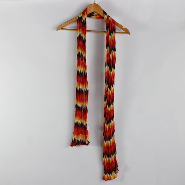 Lot of 2 Unbranded Multicolor Scarves 20.5" by 78" Made in India 
