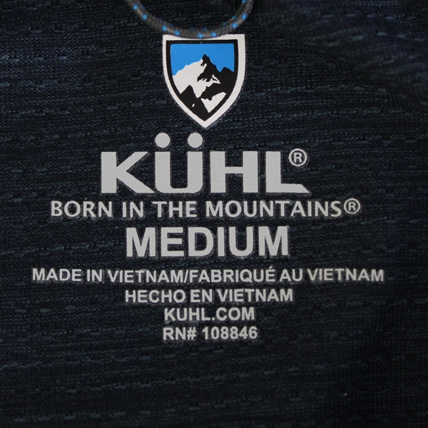 Kuhl Solid Blue Color Hooded Lightweight Activewear Long Sleeve Shirt Men's M