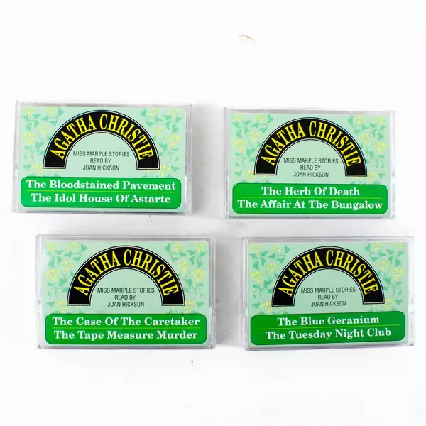 Agatha Christie Miss Marple Stories Series Cassette Tapes Set of 4 Vintage 1994