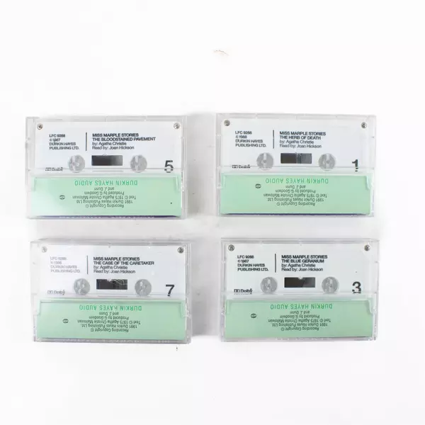 Agatha Christie Miss Marple Stories Series Cassette Tapes Set of 4 Vintage 1994