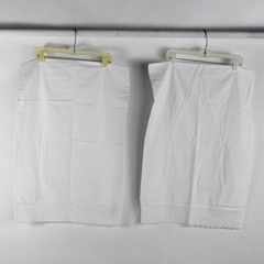 Lot Of 2 JCPenney Home Solid White Embroidered Standard Pillow Cases 19.5"x30"