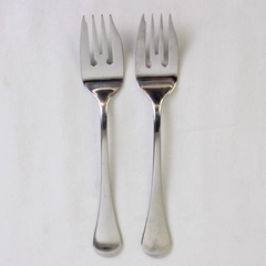 2 Wallace Silver Picasso Pattern 18/10 Stainless Salad Forks 7" Hard To Find