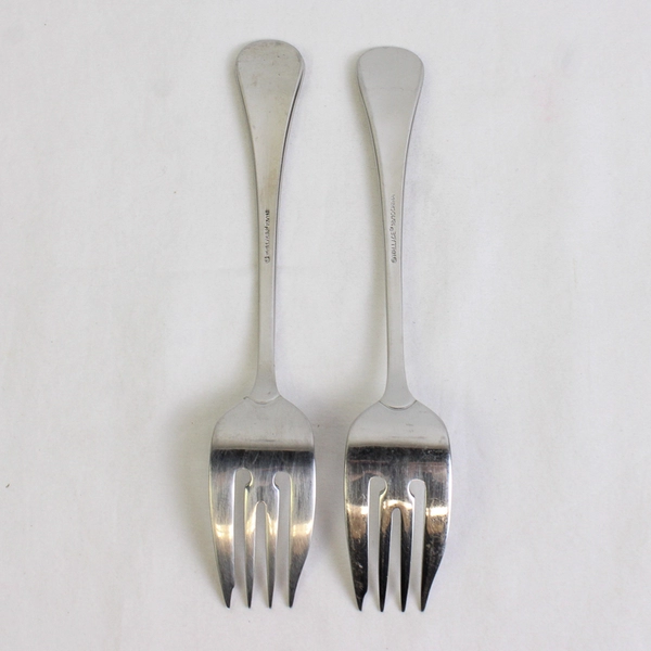 2 Wallace Silver Picasso Pattern 18/10 Stainless Salad Forks 7" Hard To Find