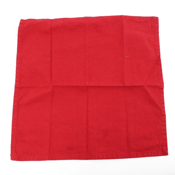 Lot Of 3 Unbranded Matching Solid Red Color Woven Fabric Napkins 15" x 16"