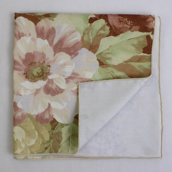 Lot Of 2 Unbranded Matching Multicolor Floral Fabric Napkins 17.5" x 18"