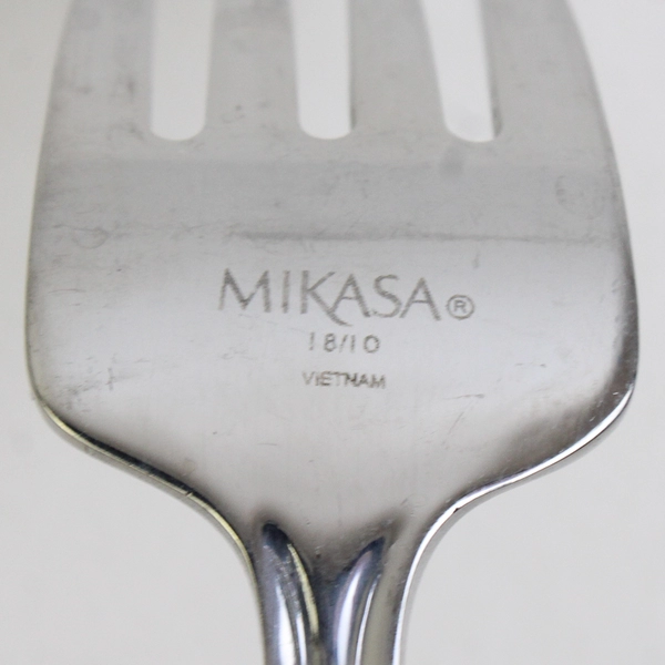Lot of 2 Tatum Frost by Mikasa Salad Forks Stainless Steel Glossy Edge