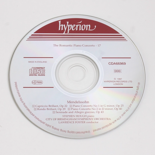 The Romantic Piano Concerto Vol.17 Mendelssohn 