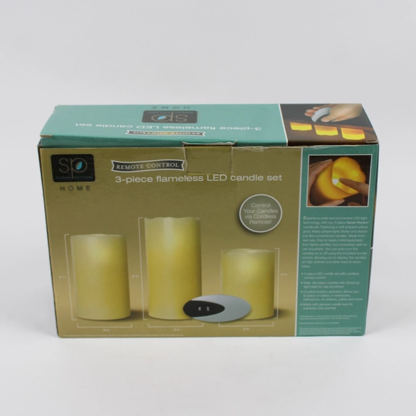Sarah Peyton Remote Control 3PC Flameless LED Candle Set Open Box