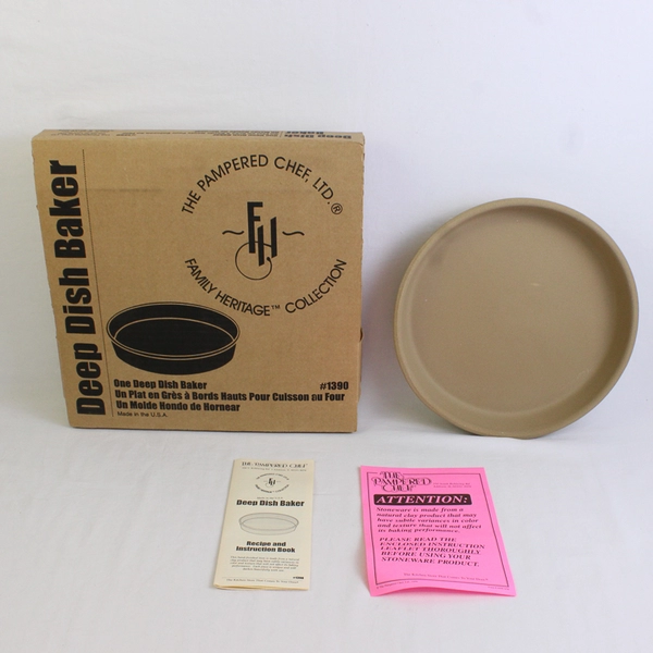 Pampered Chef Family Heritage 11" Deep Dish Baker USA #1290