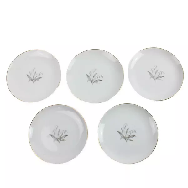 Set of 5 Kaysons China Bread and Butter Side Plates Golden Rhapsody 6 Inches