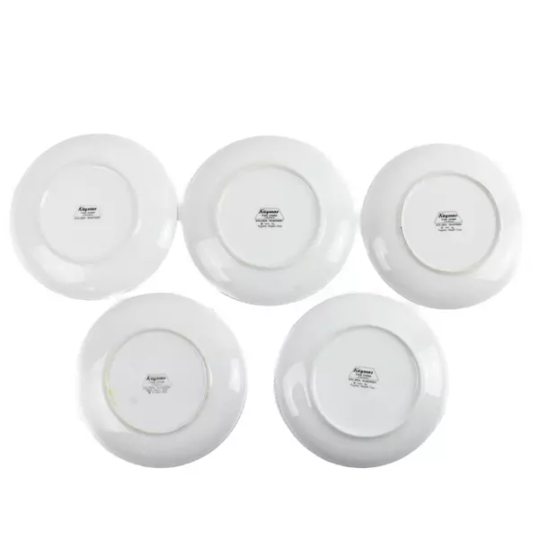 Set of 5 Kaysons China Bread and Butter Side Plates Golden Rhapsody 6 Inches