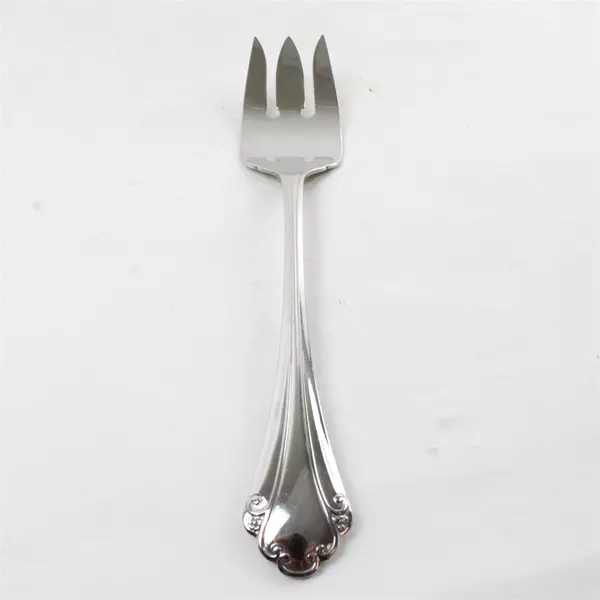 Oneida Repose Stainless Medium Solid Cold Meat Serving Fork 8.25in 