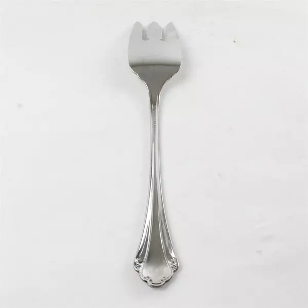 Oneida Repose Stainless Medium Solid Cold Meat Serving Fork 8.25in 