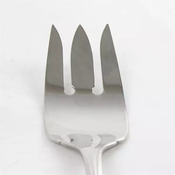 Oneida Repose Stainless Medium Solid Cold Meat Serving Fork 8.25in 