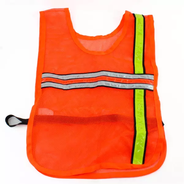 Universal Orange Mesh Safety Vest One Size Fits All High Visibility Used
