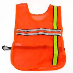 Universal Orange Mesh Safety Vest One Size Fits All High Visibility Used