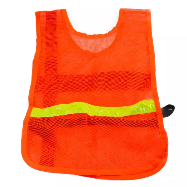 Universal Orange Mesh Safety Vest One Size Fits All High Visibility Used