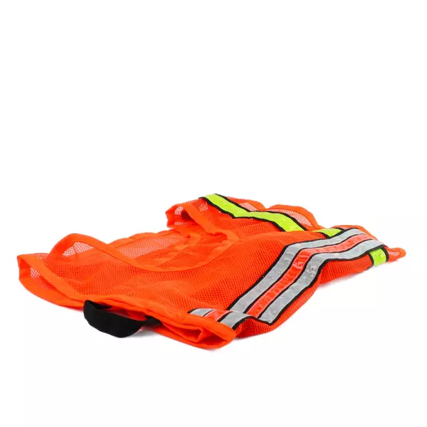 Universal Orange Mesh Safety Vest One Size Fits All High Visibility Used