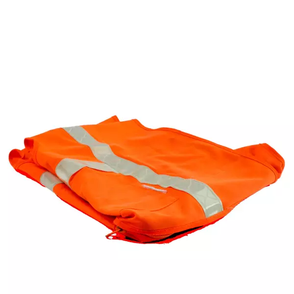 Orange Safety Vest XL with Zipper High Visibility Reflective Workwear