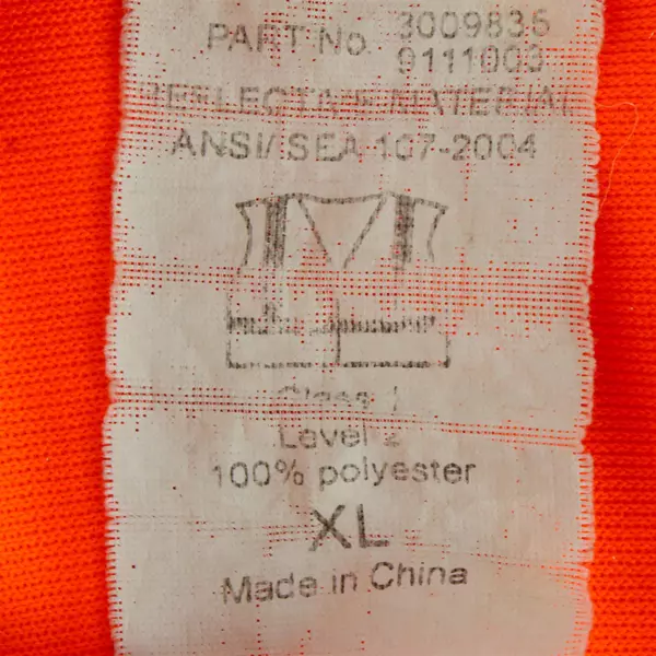 Orange Safety Vest XL with Zipper High Visibility Reflective Workwear