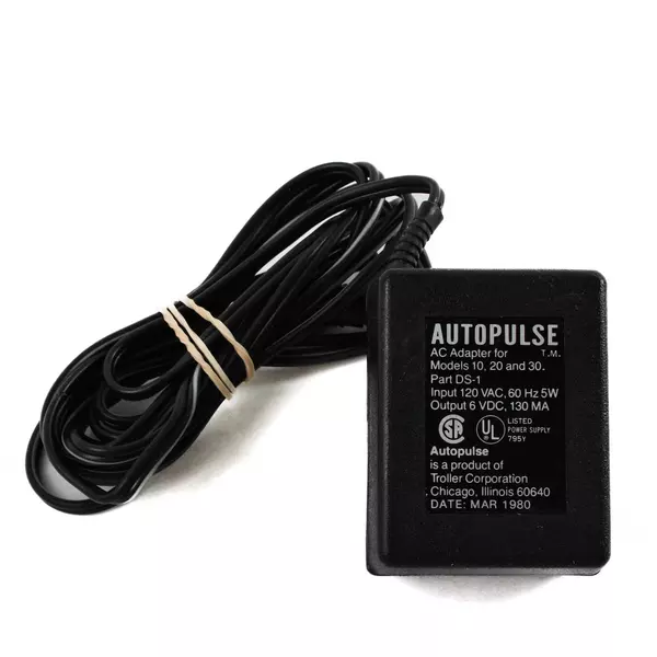 AutoPulse AC Adapter for Model 10,20 and 3, Part DS-1, 6v 130mA Output