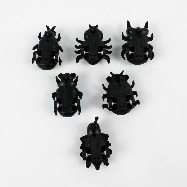 Lot of 6 Unbranded Pull-back Racing Car Toys Various Bug Types