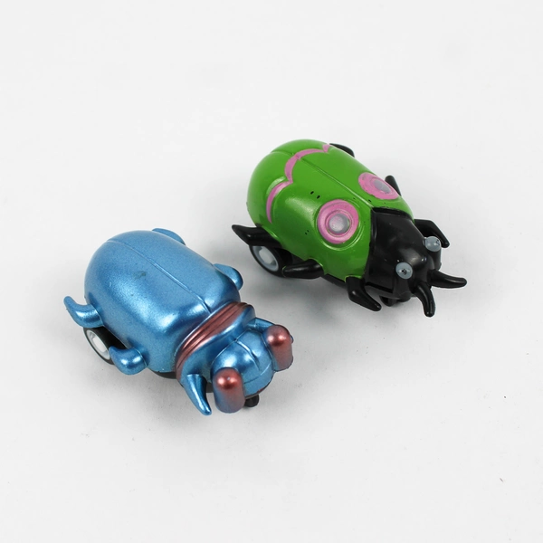 Lot of 6 Unbranded Pull-back Racing Car Toys Various Bug Types