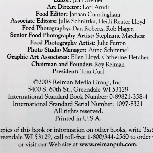 Taste of Home The Best Of Country Cooking 2003 Hardcover Cookbooks Vintage