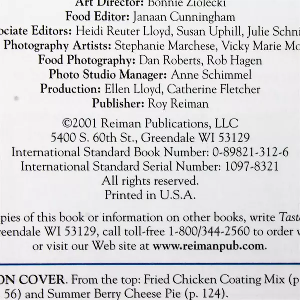 The Best of Country Cooking 2001 Hardcover Cookbook by Jean Steiner Like New