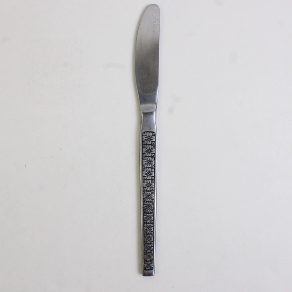 Hanford Forge Trocadero Dinner Knife Floral Glossy Stainless Silverware