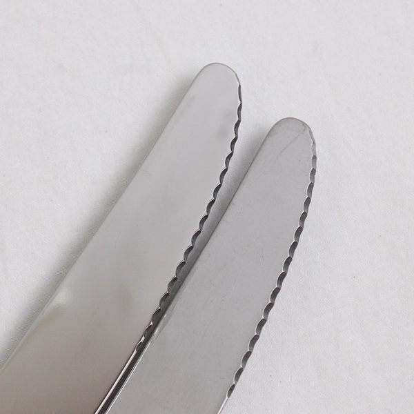 Lot of 2 Unbranded Stainless Steel Dinner Knives Flatware 9.5" Long