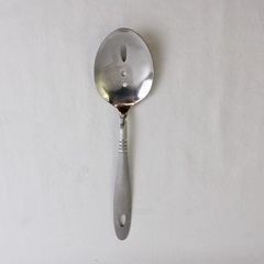 Unbranded Stainless Steel Slotted Serving Spoon Flatware 9.25" Long