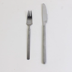 Lot of 2 Obelisk by Universal Steel Stainless 1 Fork 1 Dinner Knife Flatware