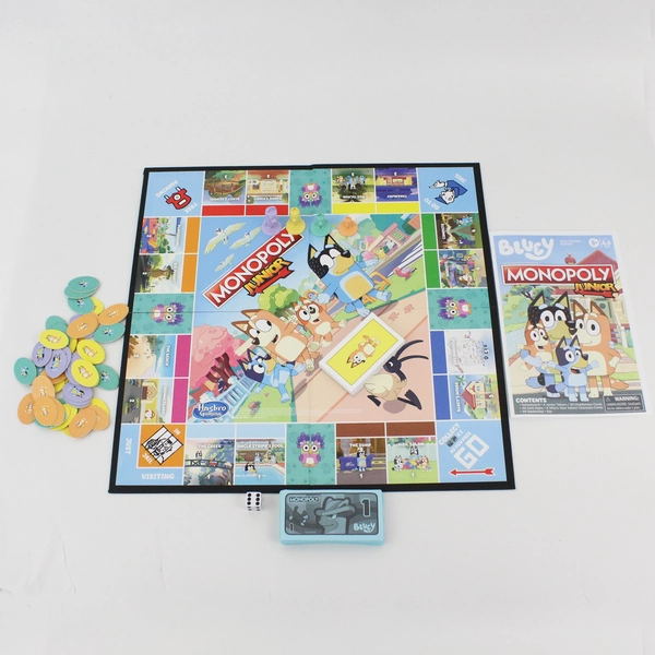 2018 Hasbro Monopoly Junior: Bluey Edition Board Game for Kids