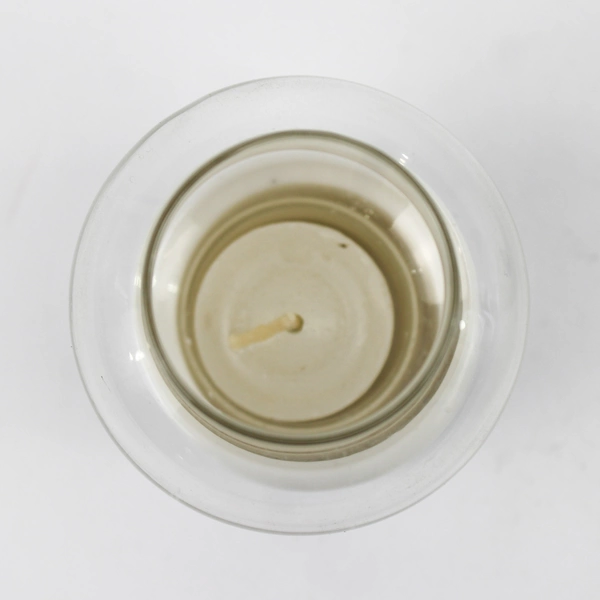 Lot of 2 Vintage Mini Glass Hurricane Candle Holders with Goose Design 2.5" Tall