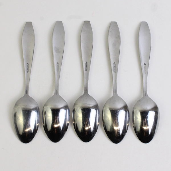Lot Of 5 Oneida Silver Comet (Stainless) Flatware Soup Spoons 7.25" Long