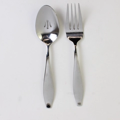 Lot Of 2 Oneida Silver Comet (Stainless) Flatware Serving Set 9" Long