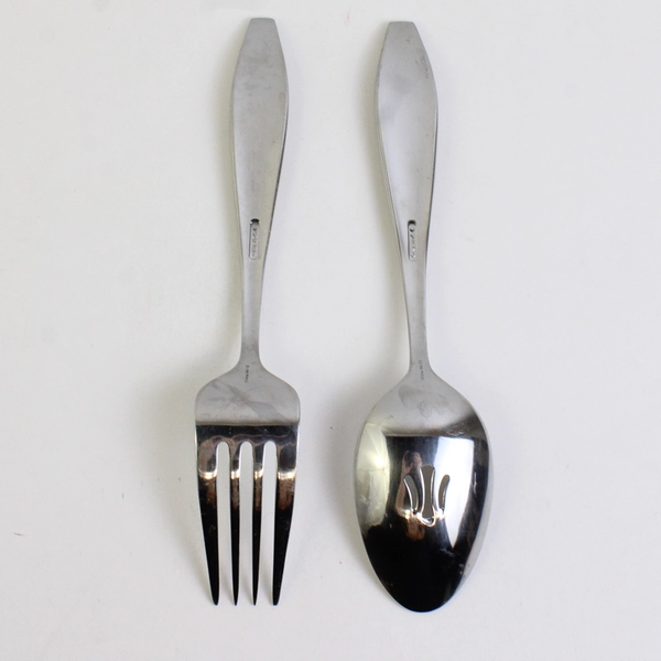 Lot Of 2 Oneida Silver Comet (Stainless) Flatware Serving Set 9" Long