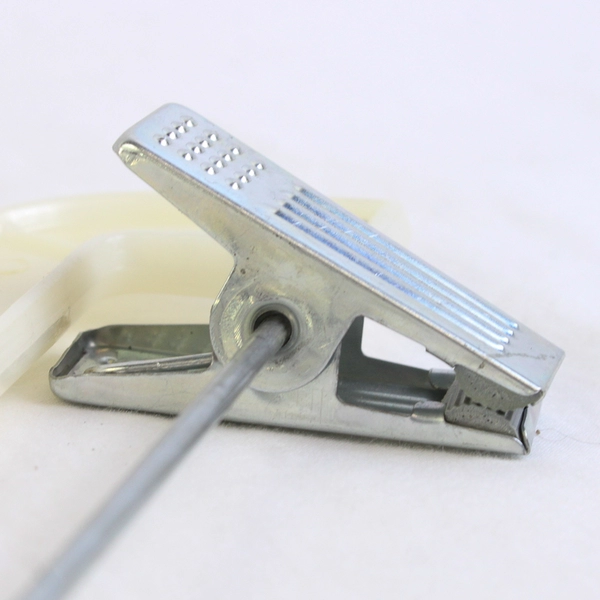 Mixed Lot of 10 Black and White Plastic Skirt Pants Hangers with Clips