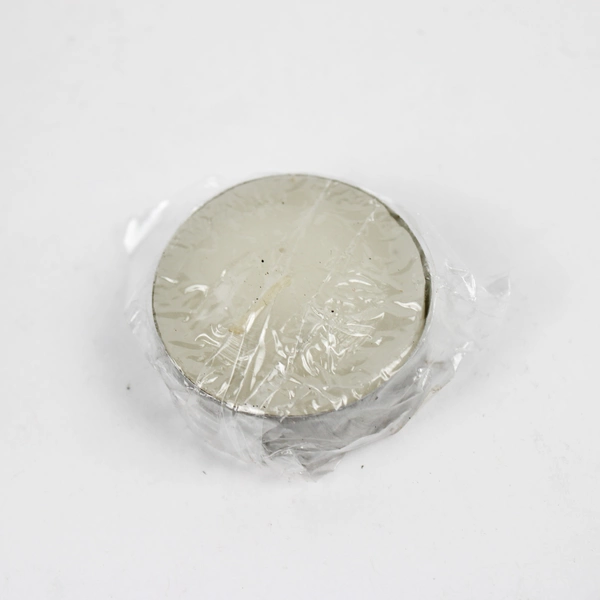 Small Frosted Glass Candle Holder with 4 Hummingbirds with 1 White Tea Candle