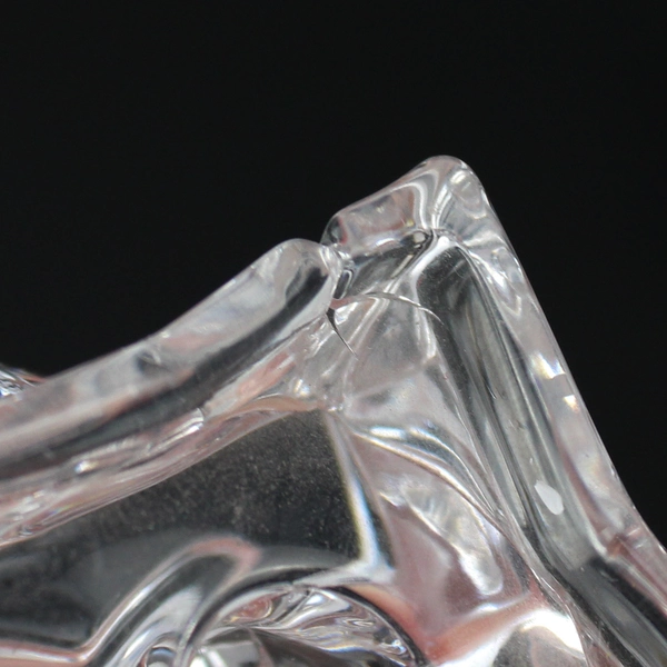 Lot of 6 Clear Glass Octagon Star Shaped Taper/Votive Candle Holders