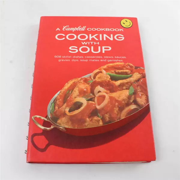 Vintage 1977 Campbell's Cooking with Soup Cookbook Spiral-Bound Hardcover