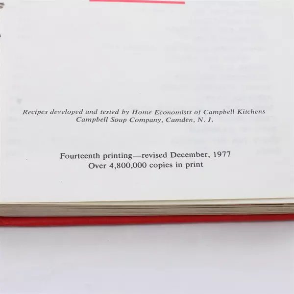 Vintage 1977 Campbell's Cooking with Soup Cookbook Spiral-Bound Hardcover