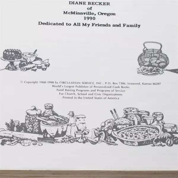 Home Made Magic II Vintage Cookbook 1990 McMinnville Oregon Diane Becker