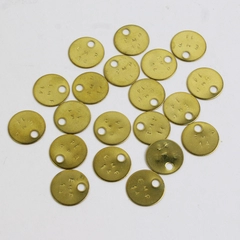 Lot of 20 Brass Tags Model EMP 14 0.75" Round