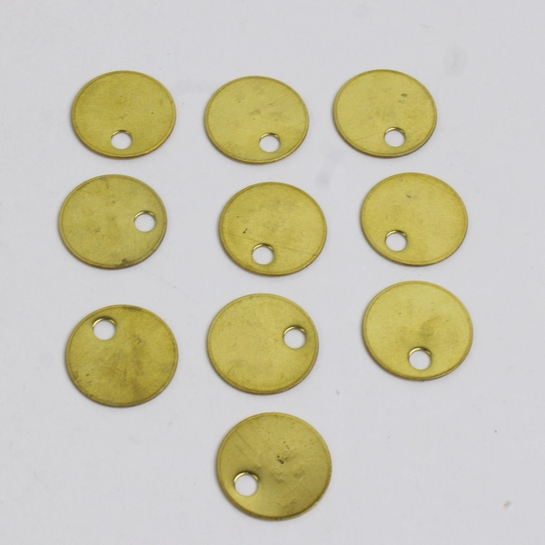 Lot of 20 Brass Tags Model EMP 14 0.75" Round