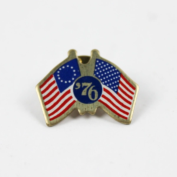 Vintage Ballou Reg'd American Bicentennial '76 United States Flag Lapel Pin