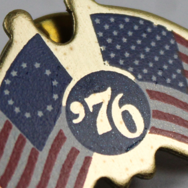 Vintage Ballou Reg'd American Bicentennial '76 United States Flag Lapel Pin