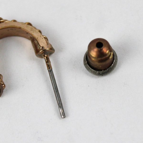 Small Gold-Tone Huggie Hoop Earrings Multicolor Rhinestones